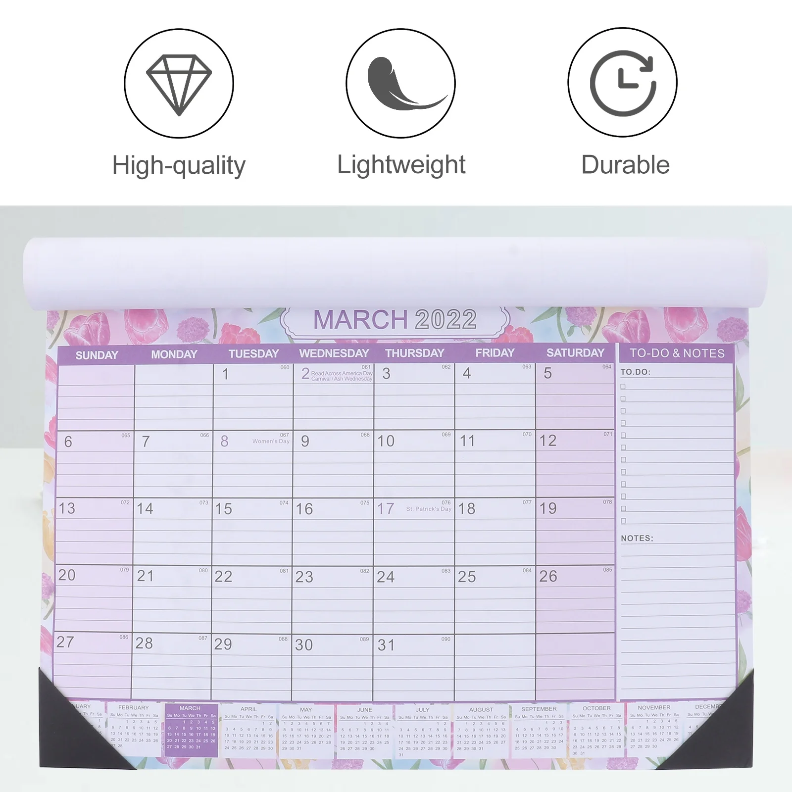 

1pc Wall Calendar Hanging Schedule Planner Note Organizer Time Management Schedule Note Calendar Tool For Office Home School Use