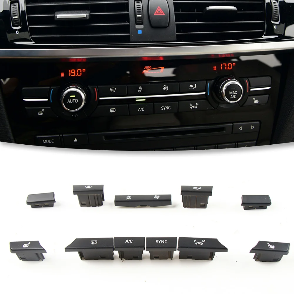 64116825513 Auto AC Button Air Conditioning Venlitation Temperature Control Cap Repair Kit For BMW X3 X4 Series F25 F26 11-17