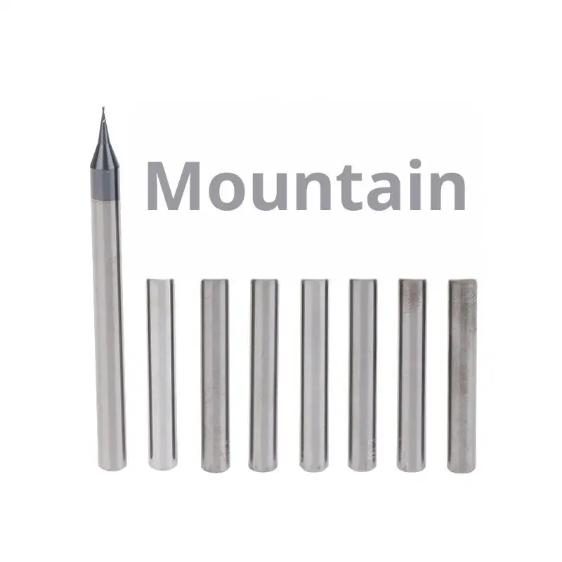 1Pcs Micro Carbide Flat End Mill 4mm Shank Milling Cutter CNC Engraving Bit 0.2-0.9mm Metal Shank Cutting Tools