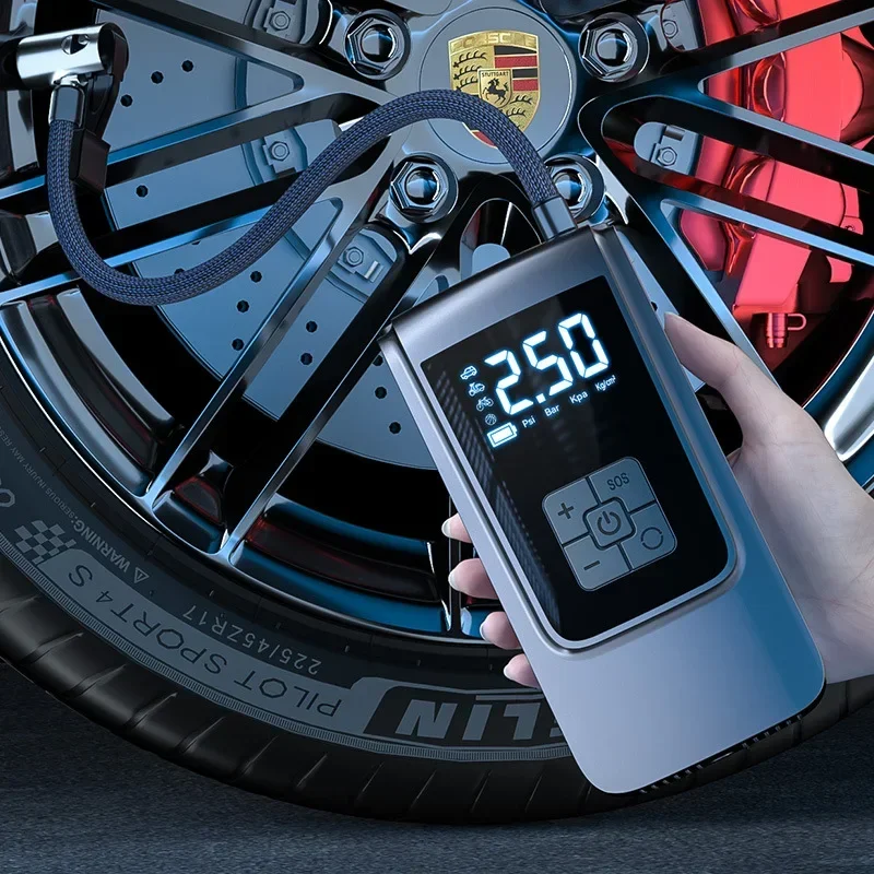 Car Inflator Pump Small Car Air Pump Portable Digital Display Air Pump Tire Electric Air Motorcycles Bicycle Boat Mainland China