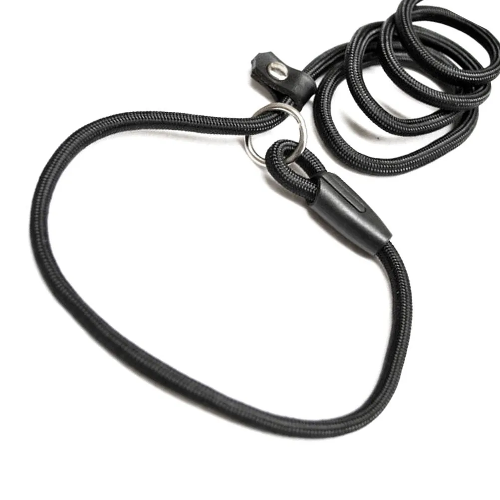

Adjustable Black Pet Dog Leash Collar 0.8x140cm Nylon Cotton Strong Bite Proof Training Lead Traction Rope Pet Dog Leash