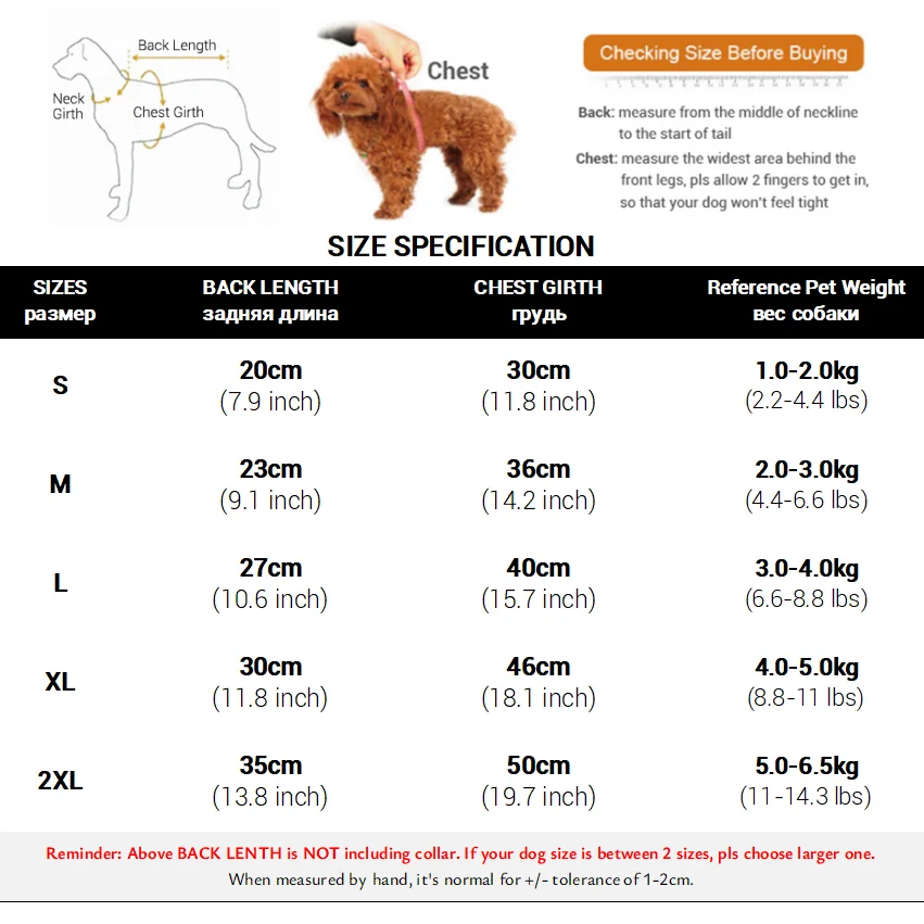 Dog Clothes Winter Waterproof Small Dog Overalls Reflective Pet Jumpsuit Russian Style Male/Female Dog Coat Snowsuit Thick Warm