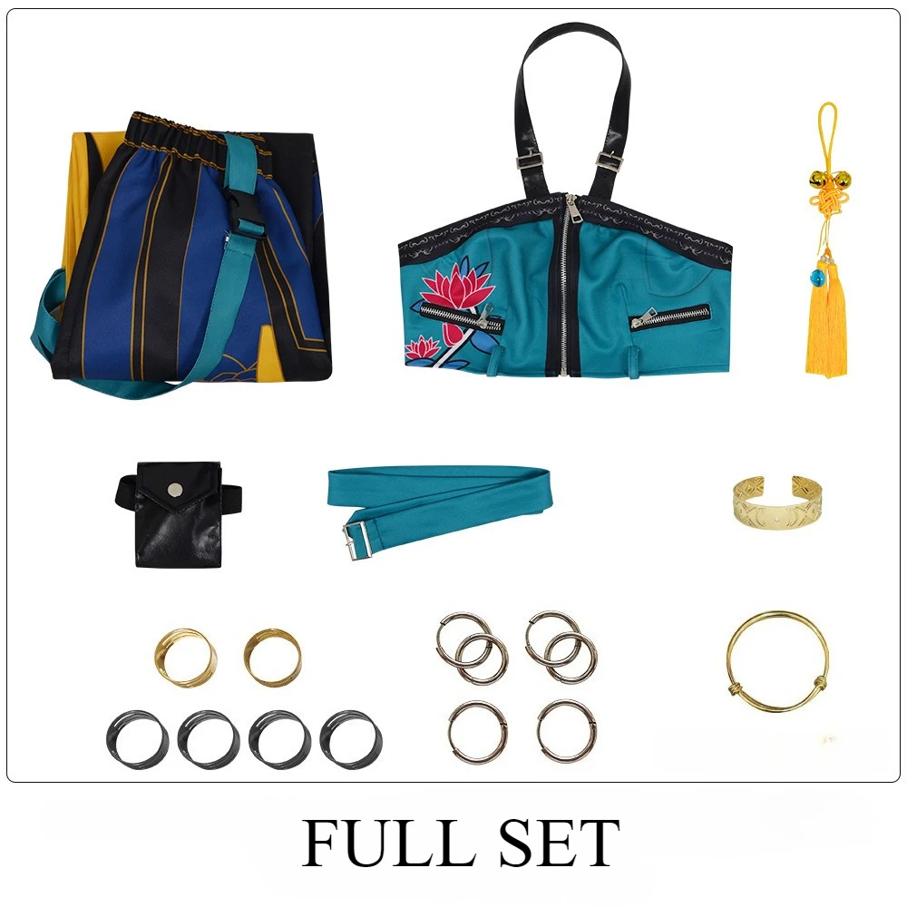 2025 فيلم جديد K-Pop شيطان الصيادين تأثيري حلي زوي السراويل العليا حزام مجموعة هالوين الدعائم حفلة عرض مسرحي اكسسوارات