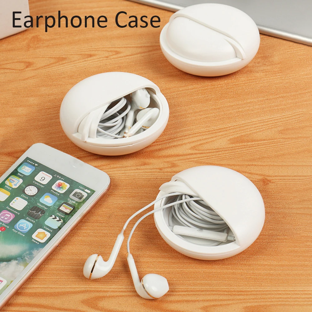 ABS Hard Pocket Carry Pouch Rotating Storage Data Line Box Jewelry Protective Earphone Case Wire Cable Organizer