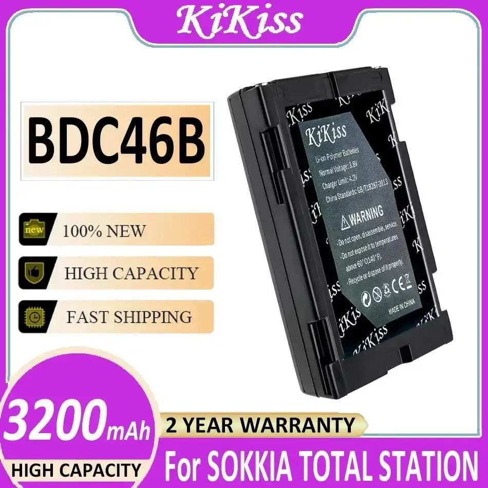 

Reliable Replacement BDC46B 3200Mah For Sokkia Total Station SET230R SET300 SET330 SET530 SET630 Battery