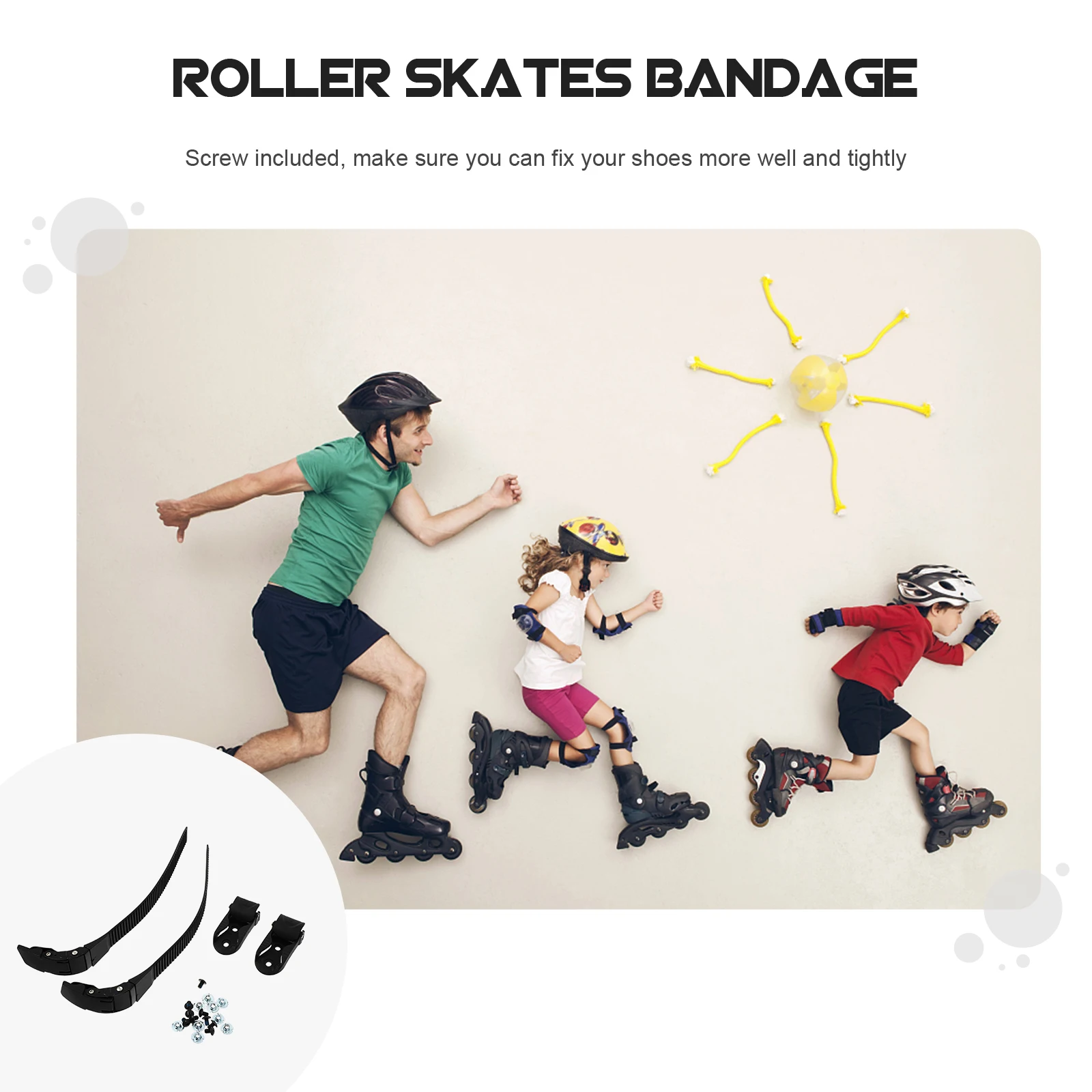 

2pcs Roller Skates Straps Buckles Adjustable PVC Skate Shoes Accessories Design for Skating Fixing Roller