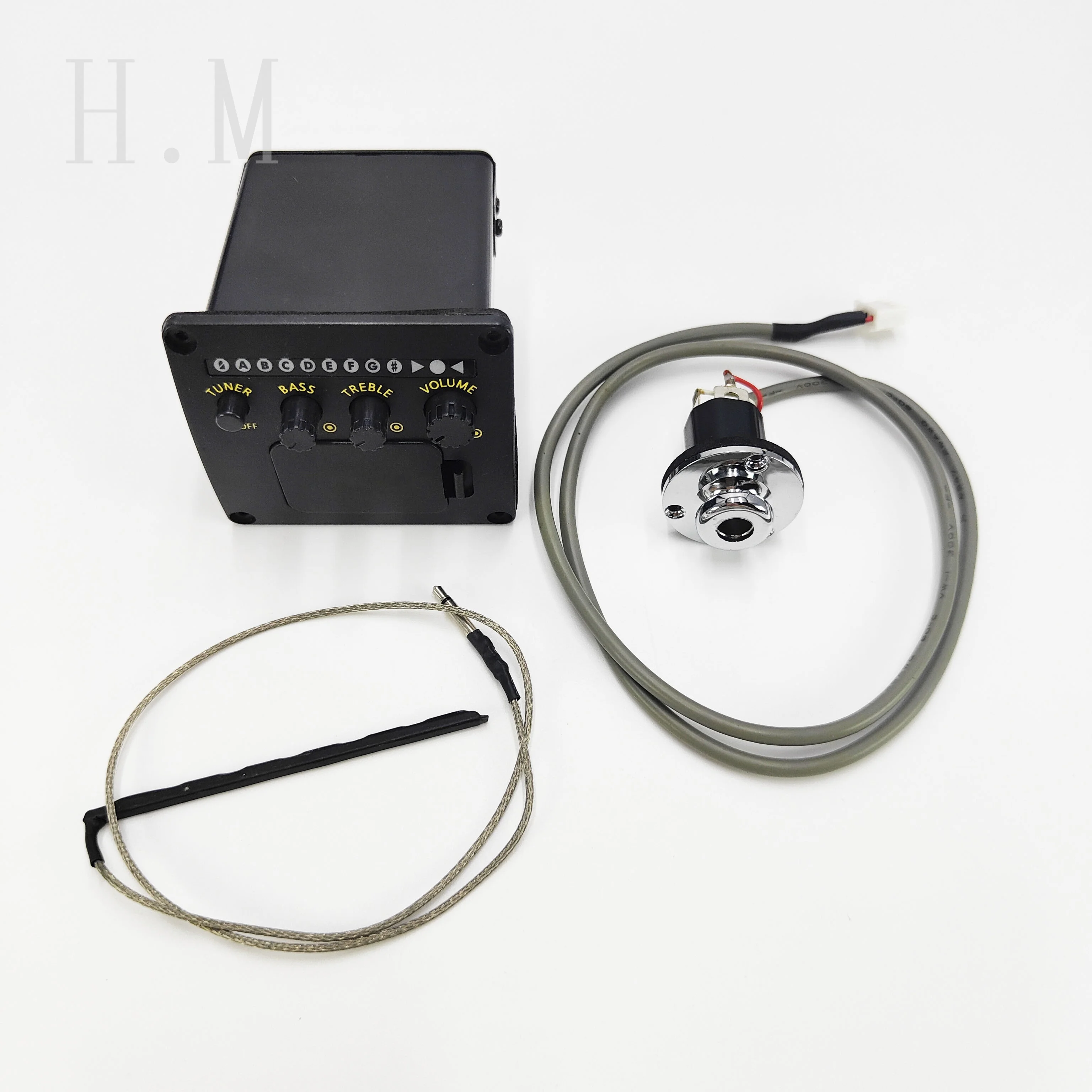 

Acoustic guitar pickup EQ two-stage running light pickup LED Tuning Equalizer Electric box guitar pickup