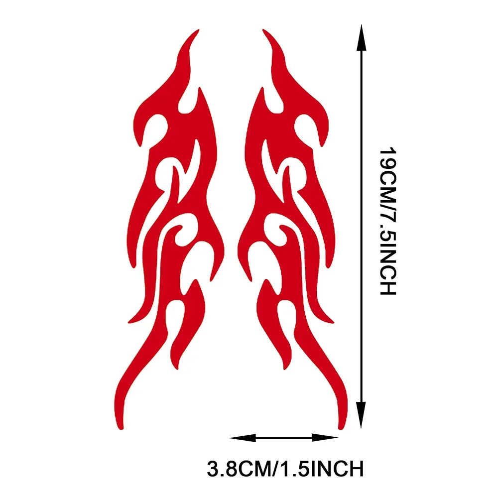 

DIY Flame Moto Sticker Waterproof For Car Motorcycle Gas Tank Fende Flame Decal 19CM Flame Assembly Fire Totem for Car Truck SUV
