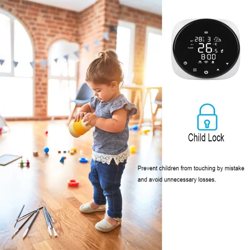 DIY HY316 LCD Touch Screen Display  WiFi Thermostat for Underfloor Heating System Electric/Water/Gas Boiler Heating