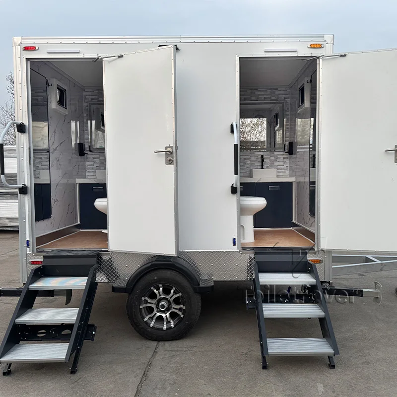 

Wholesale Factory Price Plastic Portable Toilet Mobile Home Bathroom Trailer for Workshop Camp Events