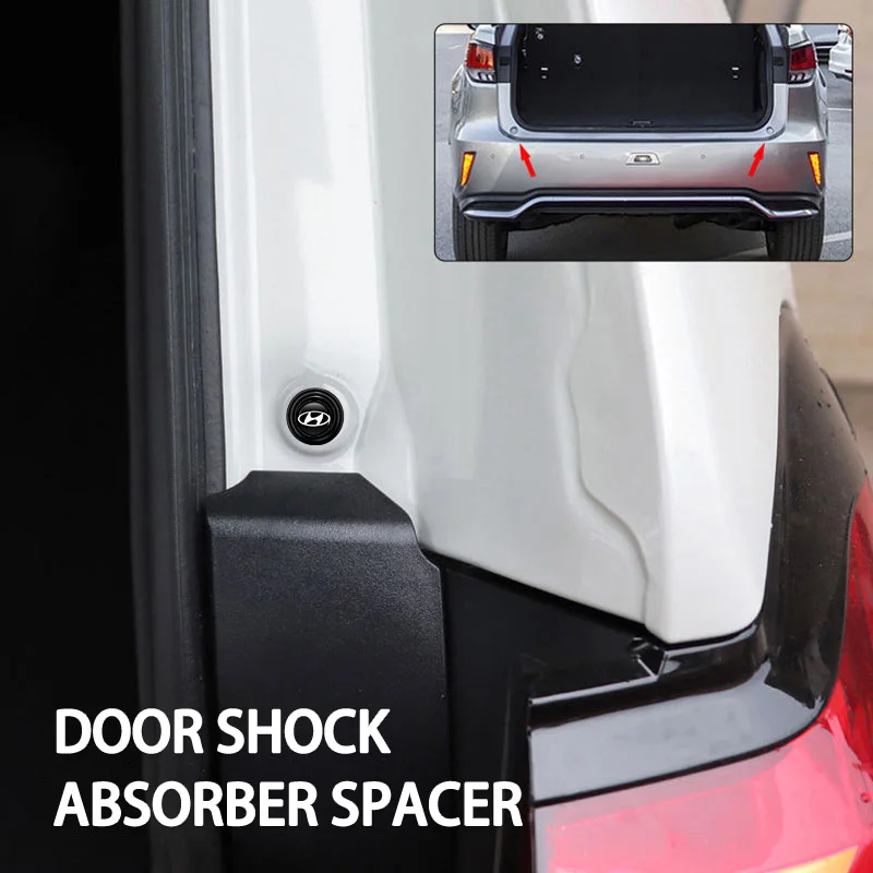 4/8/12pcs Car Door Shock Absorbing Anti-collis Spacer Stickers For Hyundai Sonata Azera Coupe SantaFe Genesis Accent Creta