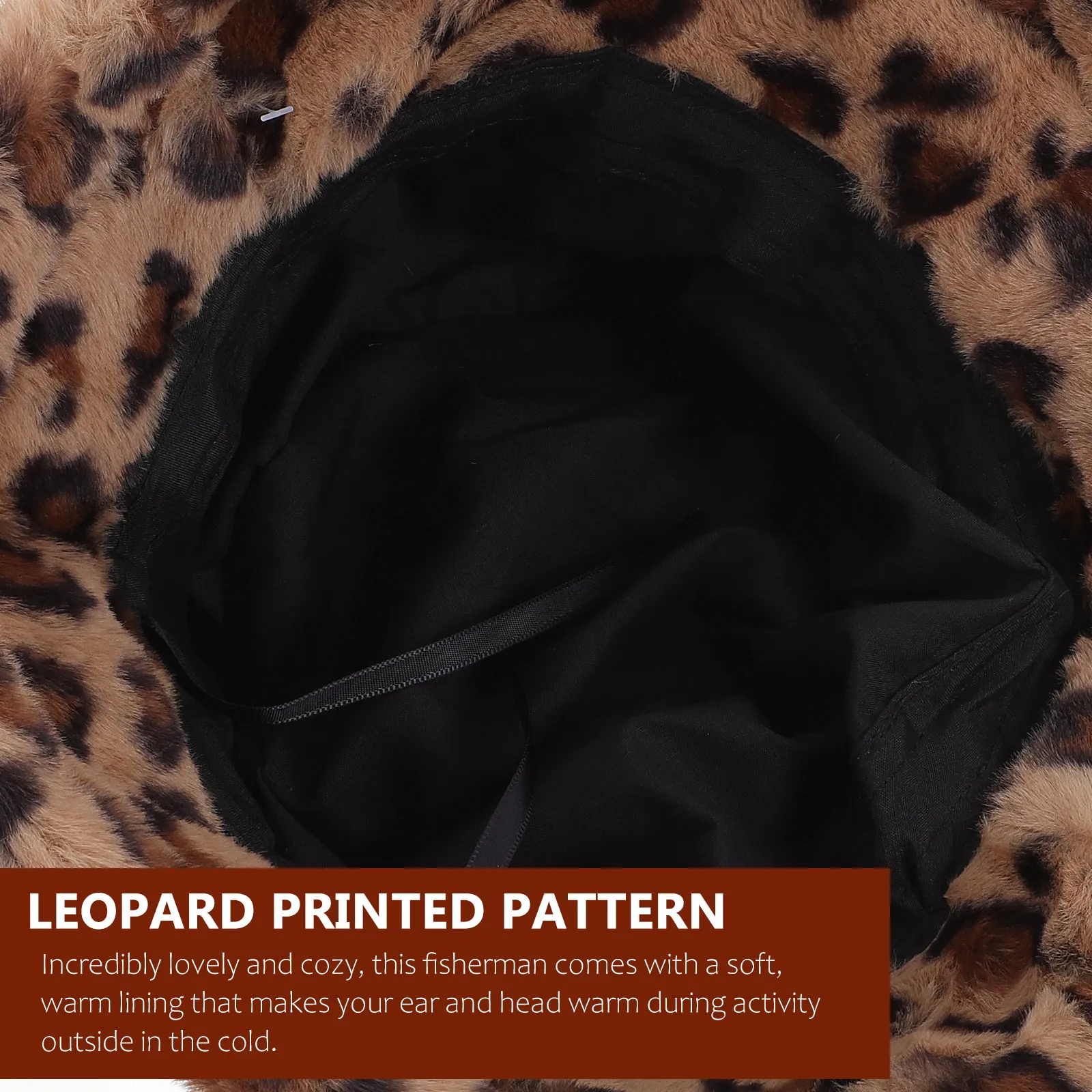 

1 шт. Теплая зимняя рыбацкая шапка-бини с леопардовым принтом, с мягкой подкладкой, уютная, модная, для активного отдыха