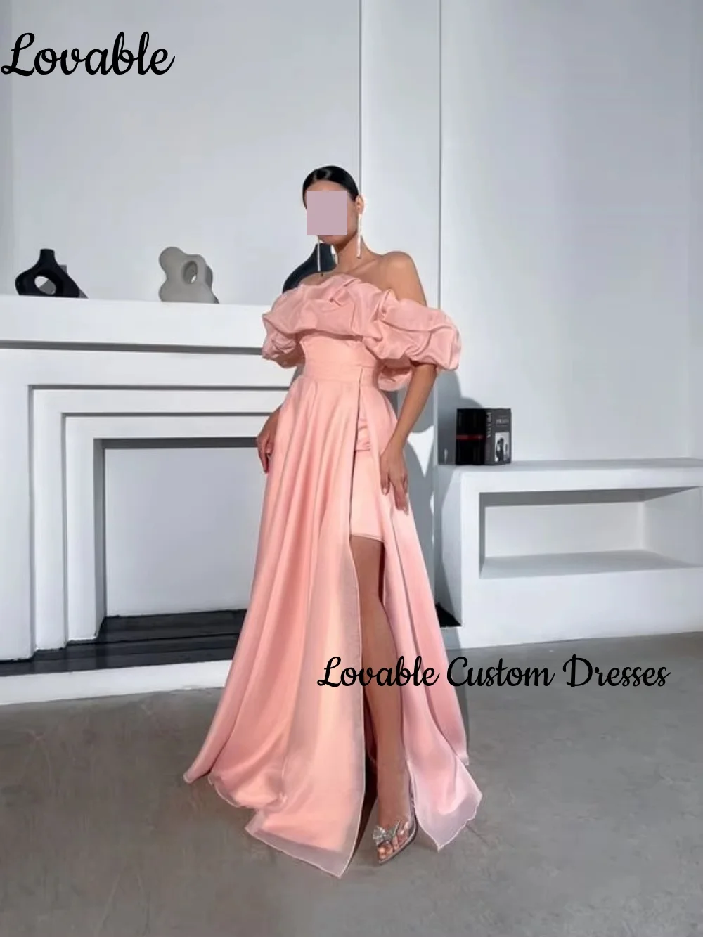 Personnaliser les robes de bal hors de l'épaule a-ligne robes de bal Occasion formelle remise des diplômes robes d'occasion formelles