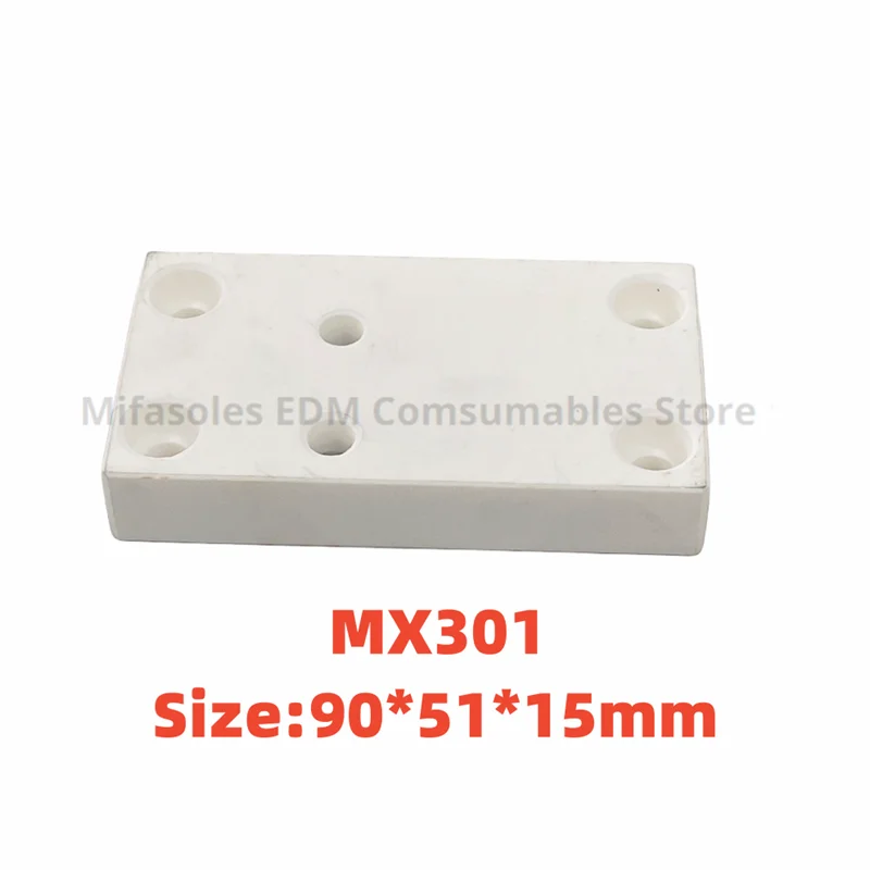 EDM Parts Upper Isolator Plate MX301 Ceramic Insulating Board 90x50x15Tmm for MAXI Series CNC Wire Cut Machine