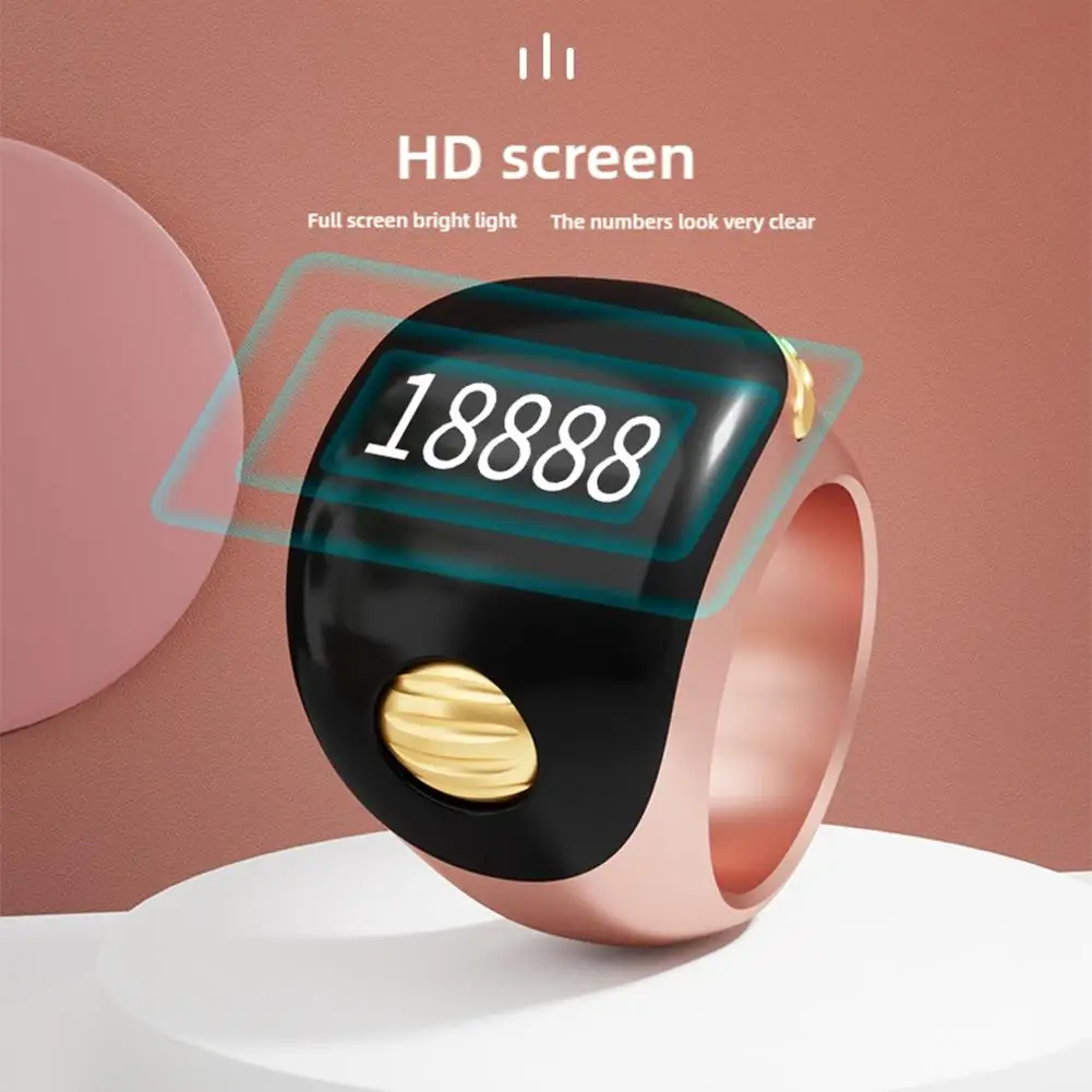 عداد الإصبع الرقمي المحمول من النوع الدائري من النوع C قابل لإعادة الشحن وشاشة OLED قابلة للتعديل وعداد رصيد صغير