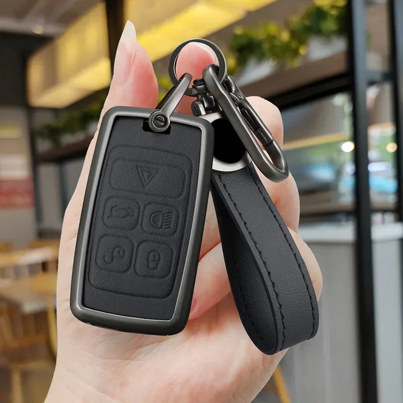 Zinc Alloy Car Key Case Cover For Land Rover Range Rover Sport Discovery 3 4 Elander 2 Evoque Accessories Holder Sh