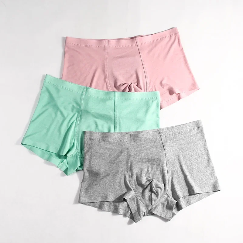 

Men's underwear, men's quad-rimmed pants, modal scarless scrotal support, sports breathable and antibacterial shorts, large-size