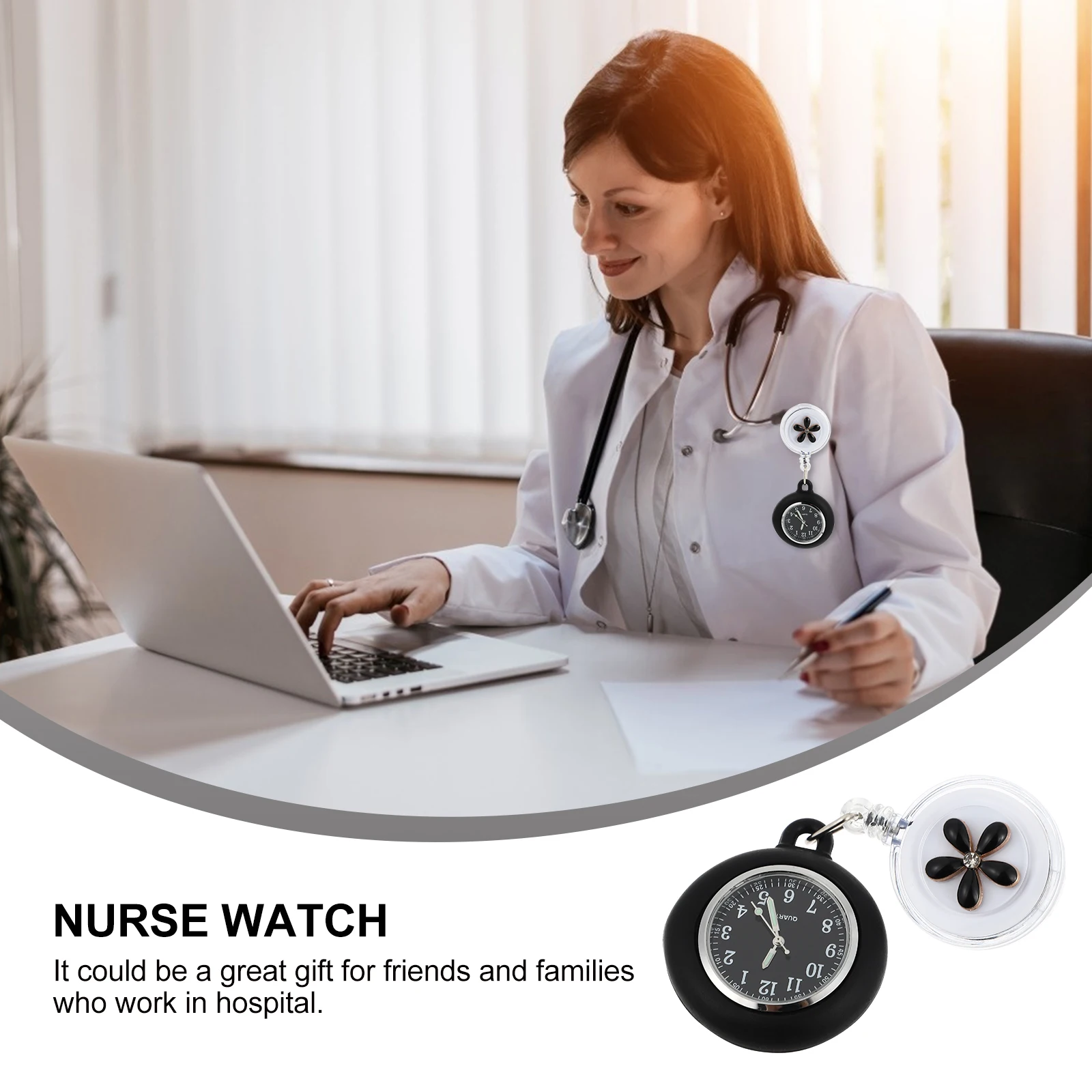 

Retro Flower Pattern Pocket Hanging Classic For Clothes Decoration Student Watch Birthday Gift Family Friends Display