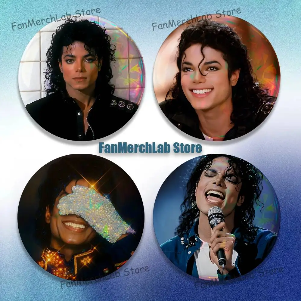 M-Michael Singer J-Jacksons Cartoon Anime Music Button Pin Brooch Jewelry Decoration Gift 22mm 32mm 44mm 58mm 75mm
