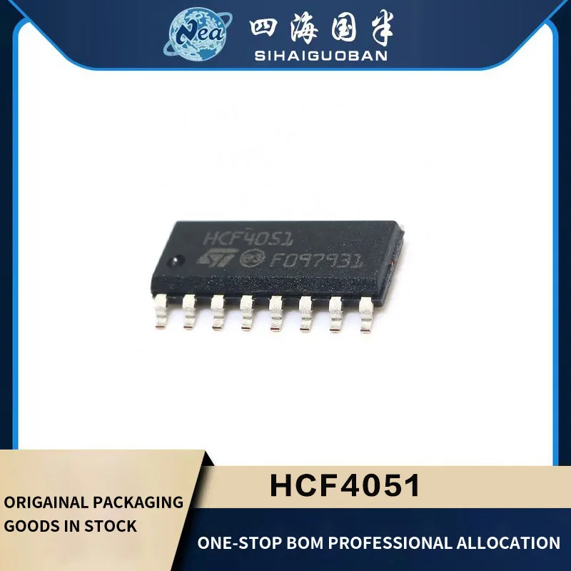 10PCS Electronic Components HCF4051BE DIP16 HCF4051M013TR SOP16 IC MUX 8:1 280OHM 16DIP