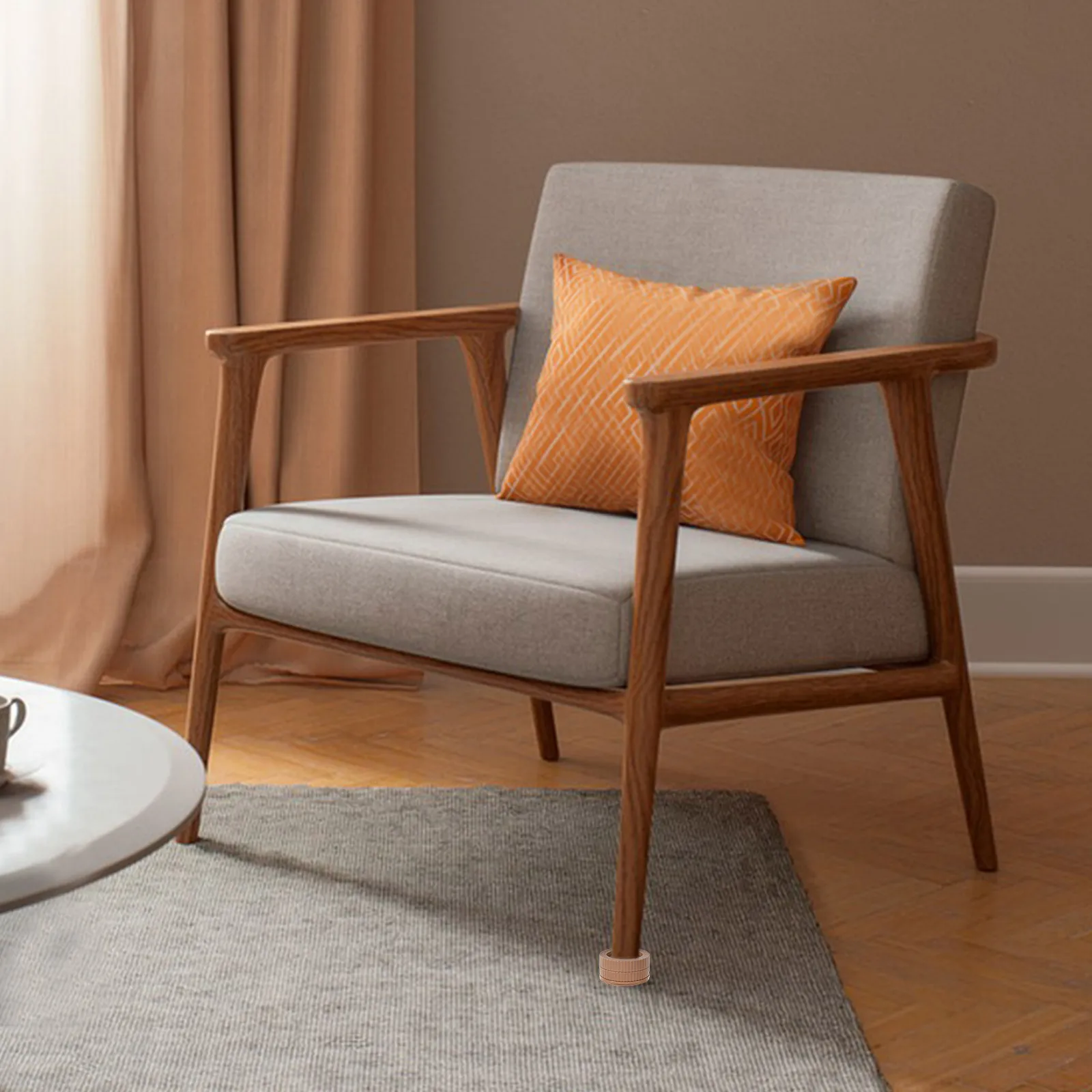 

4pcs Furniture Risers Elevating Pads Non-Slip Round Base For Table Chair Bed Legs Floor Protector Hardwood Safe Stable Support