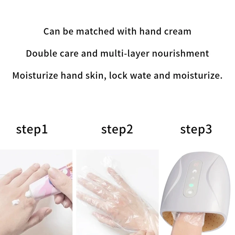 Smart Electric Hand Massager Device Palm Finger Acupoint Wireless Massage with Air Pressure Heat Compression For Women Beauty