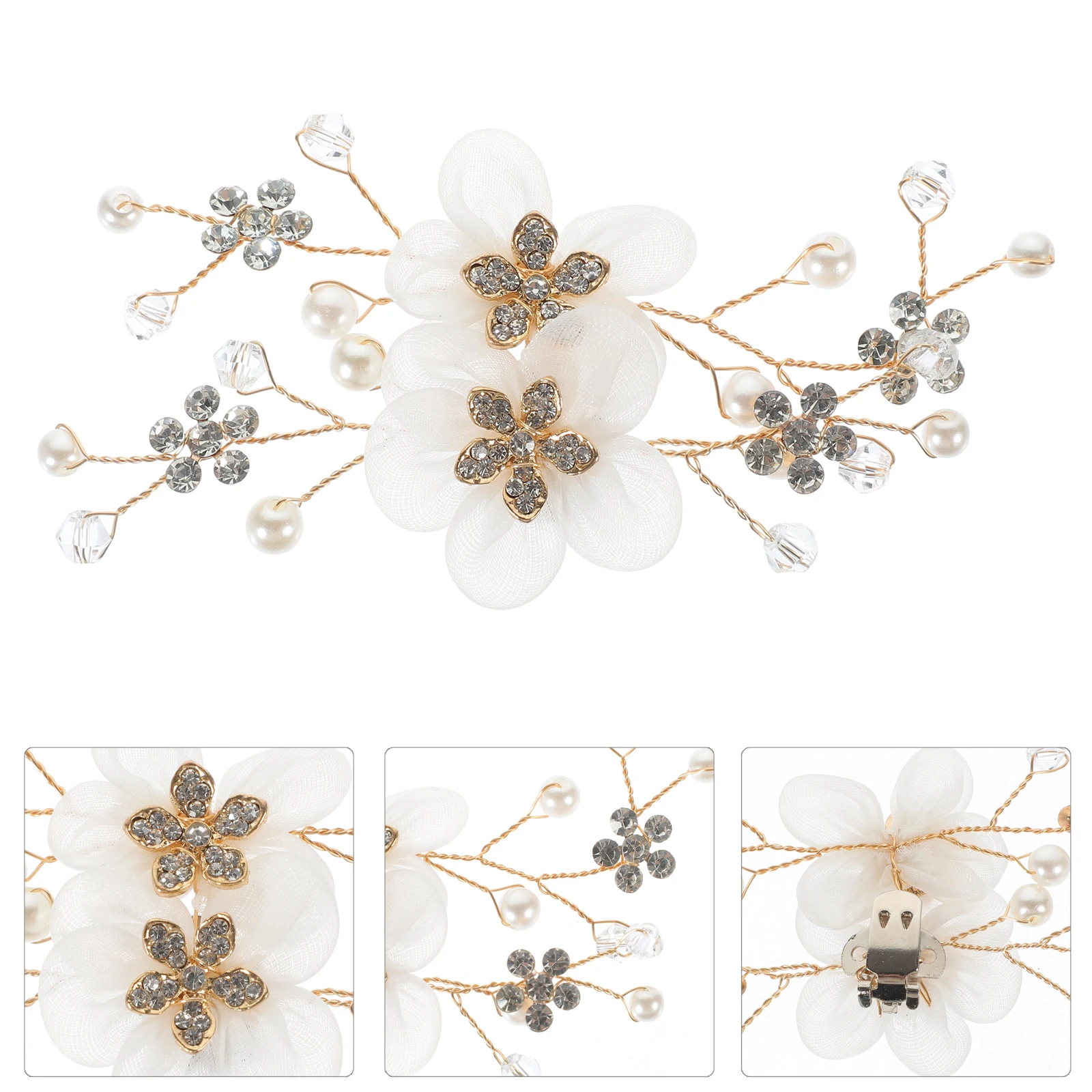

2 Pcs Pearl Decorative Wedding Shoes Decoration Flower Bridal Decorations Jewelry Charms Alloy Clips Accessories Bride