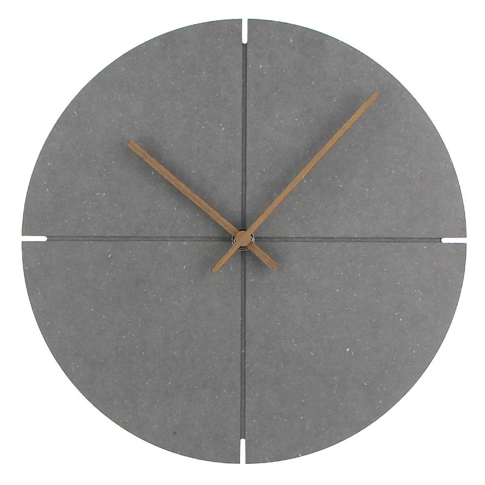 

Black Mute Wall Clock Nordic Minimalist Wooden Personality Household Elegant Wall Clocks for Living Room Kitchen Home Decoration