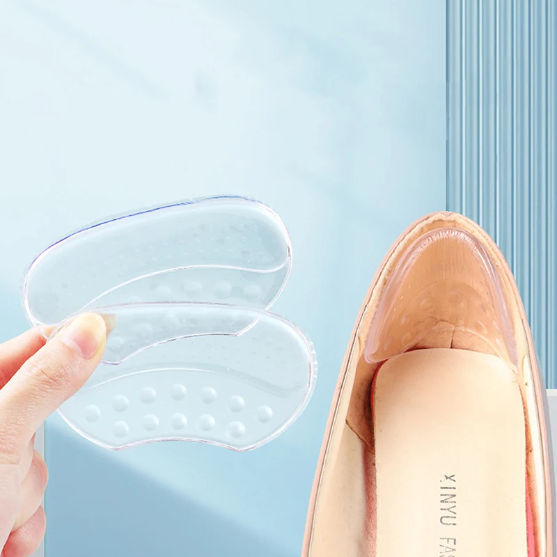 2pcs Silicone Heel Stickers Heels Grips for Women Men Anti Slip Heel Cushions Non-Slip Inserts Pads Foot Heel Care Protector
