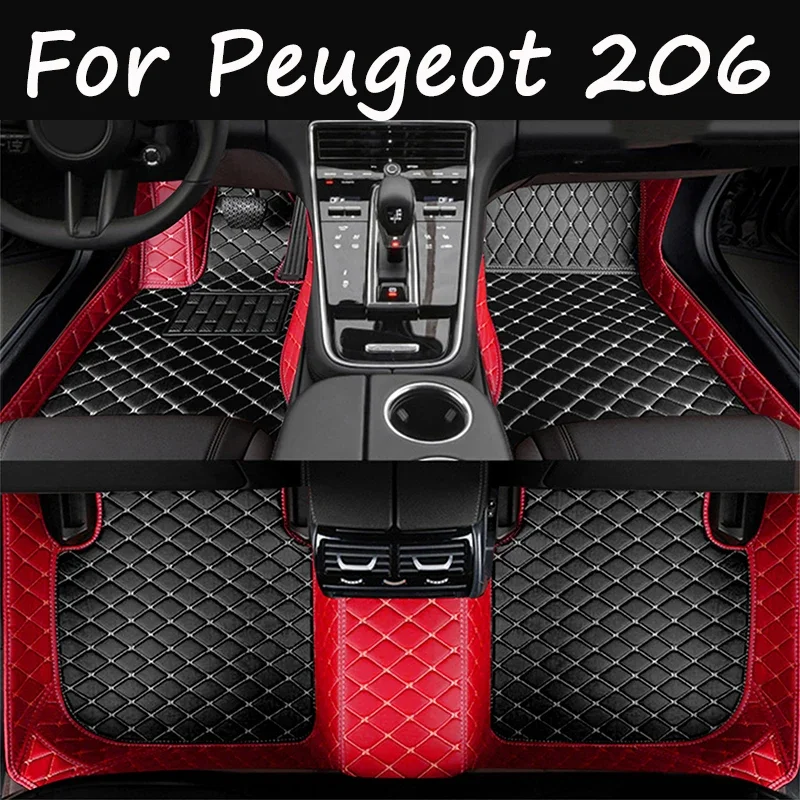 

Автомобильные коврики для Peugeot 206 206+ 1998 ~ 2013 Ковры Роскошные кожаные коврики Внутренние детали Автомобильные аксессуары 1999 2000 2001 2002