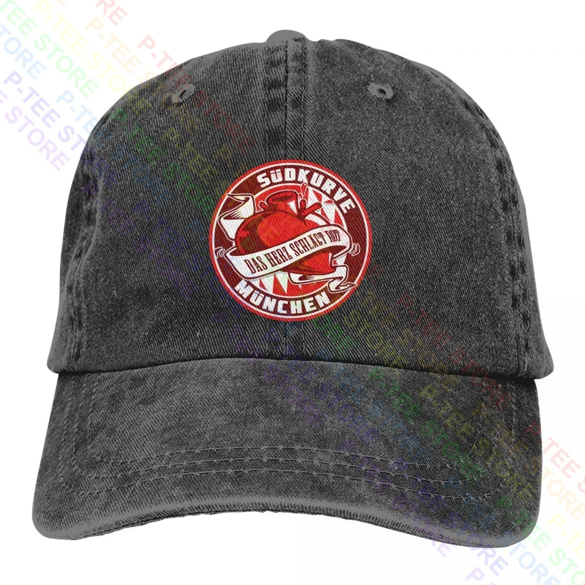 Maglia Ultras Bayern Monaco Sudkurve Munchen Germania Washed Denim Baseball Cap Trucker Hats Fashion