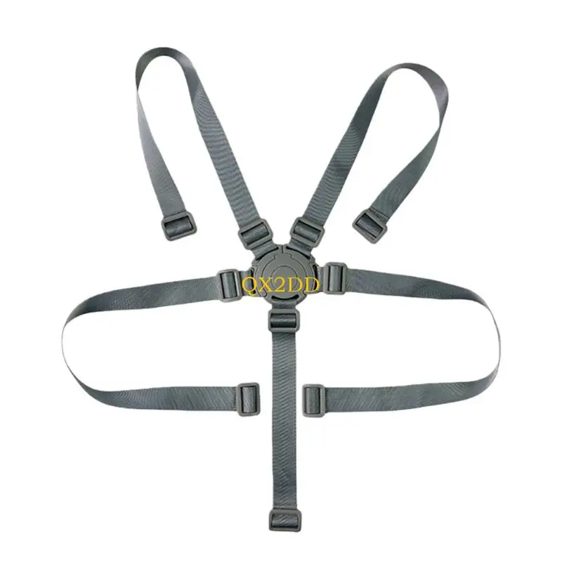 حزام أمان QX2D مصنوع من النايلون بخمس نقاط لكراسي تناول الطعام للأطفال الصغار، هيكل آمن للاستخدام الموثوق بمرور الوقت #1