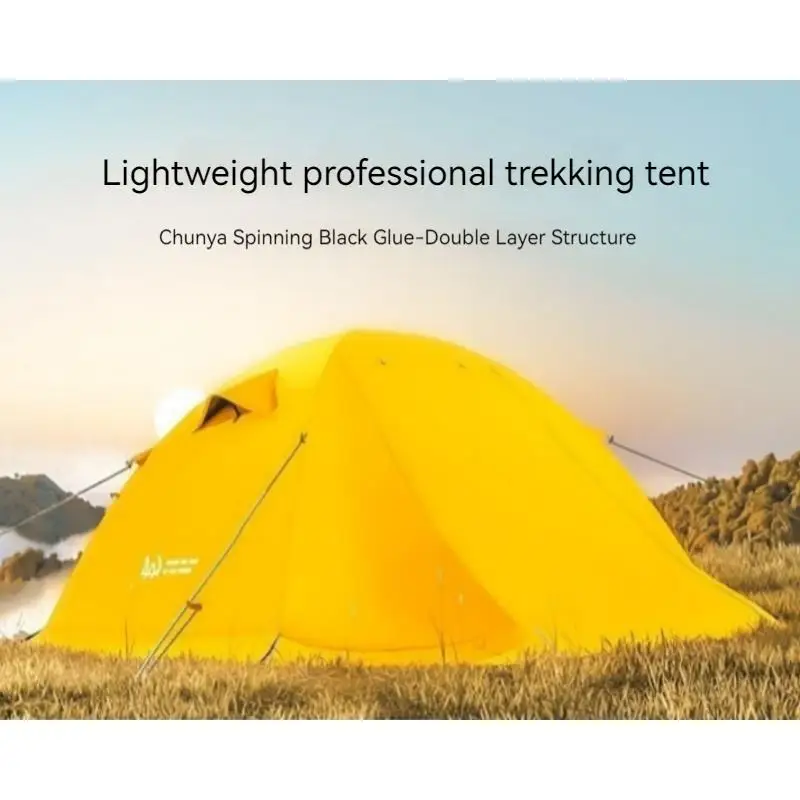 Double Layer Black Glue Climbing Tent Rainstorm Proof 1-4Man Aviation Aluminum Ultra Light Outdoor Camping Profession HikingTent