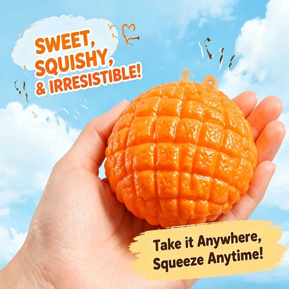 Adult Moldable Pineapple Bun Bread Squishy ASMR Squeeze Anxiety Relief Office Desk Companion Vent Gadget Surprise Present - view 2