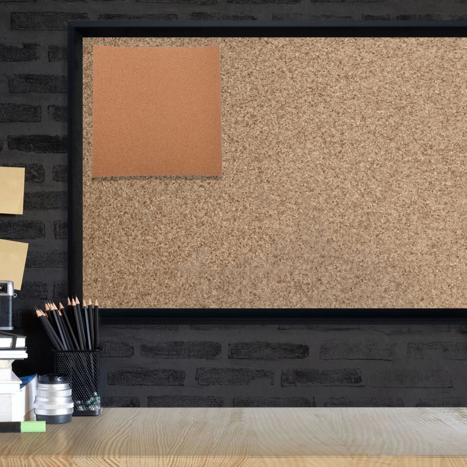 

5Pcs Soft Cork Boards for Walls Self Adhesive Bulletin Board Tiles Photo Wall Decor Office Small Cork Tiles Message Pin Board