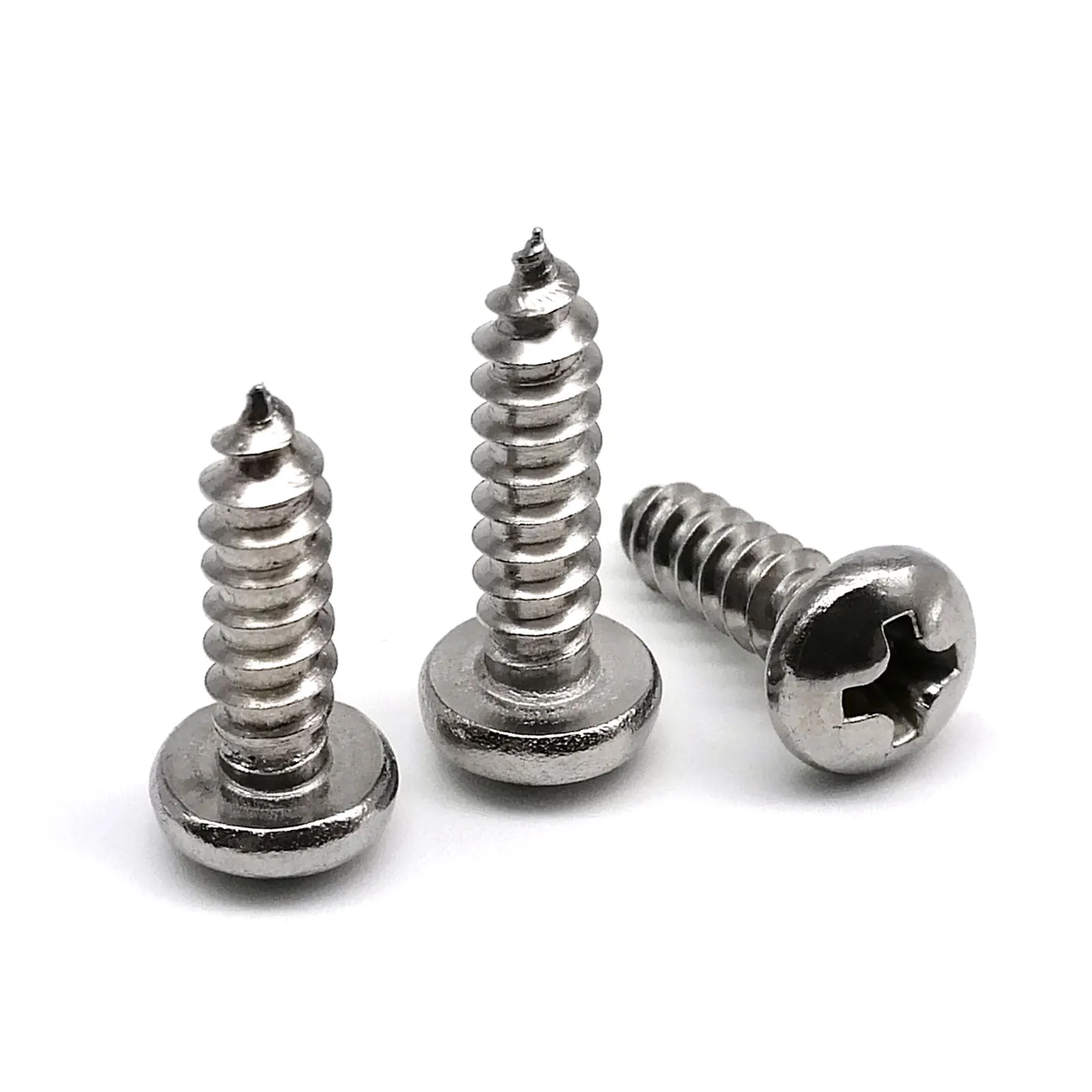 M1 M1.2 M1.4 M1.7 M2 M2.2 M2.6 M3 M3.5 M4 M5 M6 Micro Small 304 stainless steel Cross Phillips Pan Round Head Self tapping Screw