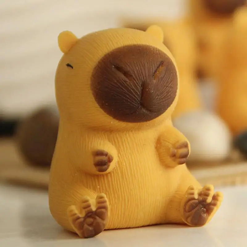 Kid Spremere Giocattoli Capibara Gomma Spremere Modello Desktop Ornamento Elastico Pizzicare Giocattoli Per La Fidanzata Moglie Amica Sorella Figlia