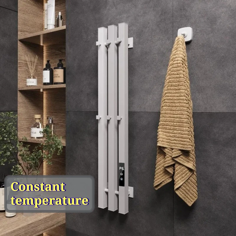 Electric Towel Rack Household Practical Waterproof Wall Mounted Bath Electric Heated Towel Rail Drying Bathroom Equipment