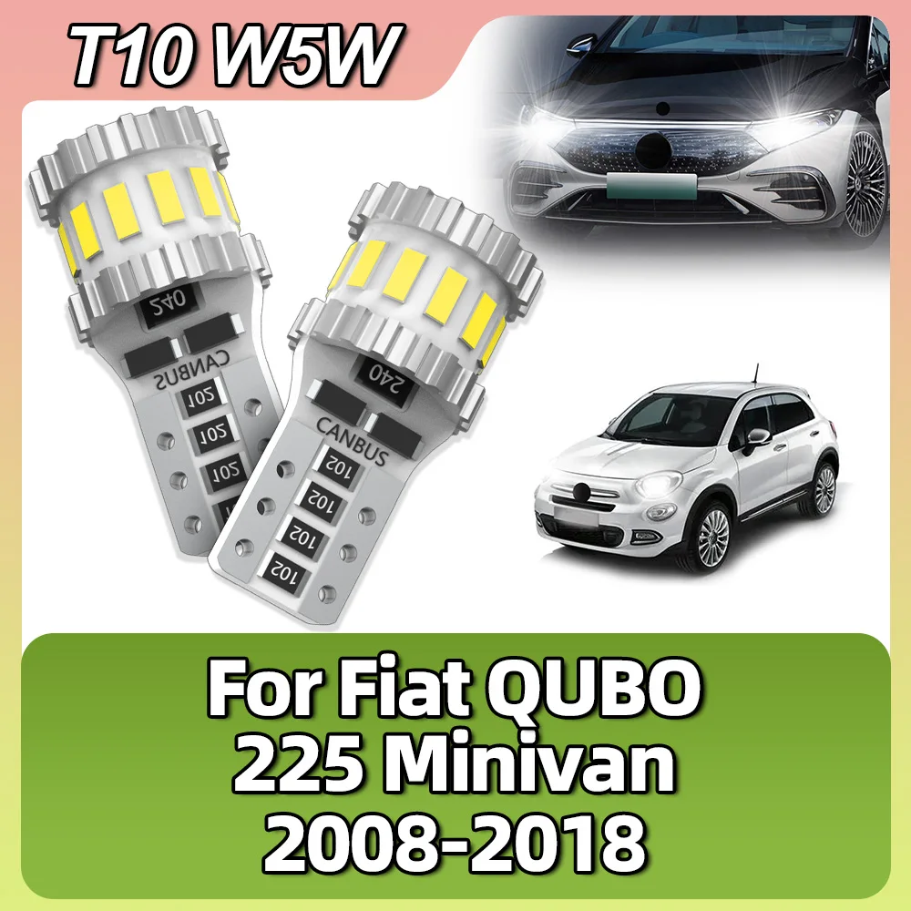 W5W T10 Led Bulb Canbus 168 194 Car Interior Dome Reading Wedge Signal Clearance Lamps For Fiat QUBO 225 Minivan 2008 2009-2018