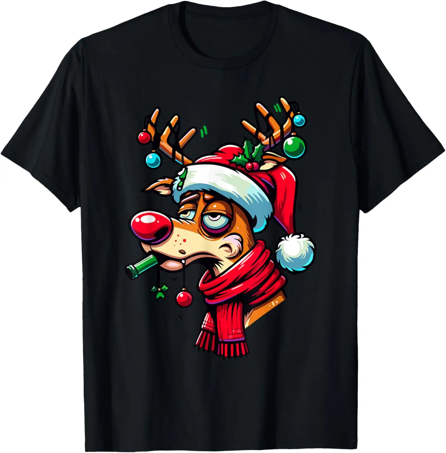 ROCK BANDCute Reindeer Christmas Xmas Women Men Kids Christmas T-ShirtHip - Hop