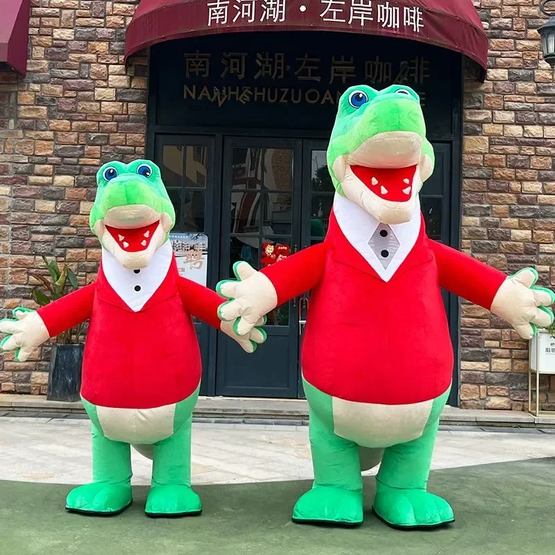 روسيا العملاق نفخ التمساح جينا زي التميمة الكبار الكرتون مضحك التمساح تأثيري ملابس هالوين عيد الميلاد فستان بتصميم حالم #2