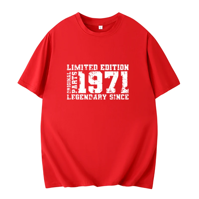 Made in 1971 Birthday Gift Printed Joke T-Shirt,Awesome Husband Casual Short Sleeve,Limited Edition and 1971 T-Shirt,Unisex 2024