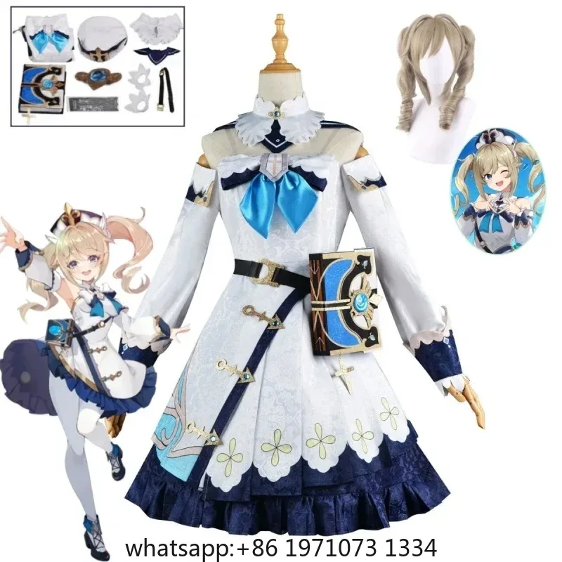 Genshin Impact Cosplay Barbara Cosplay Anime Adult Carnival Uniform Halloween Party Anime Game Costume Complete Set