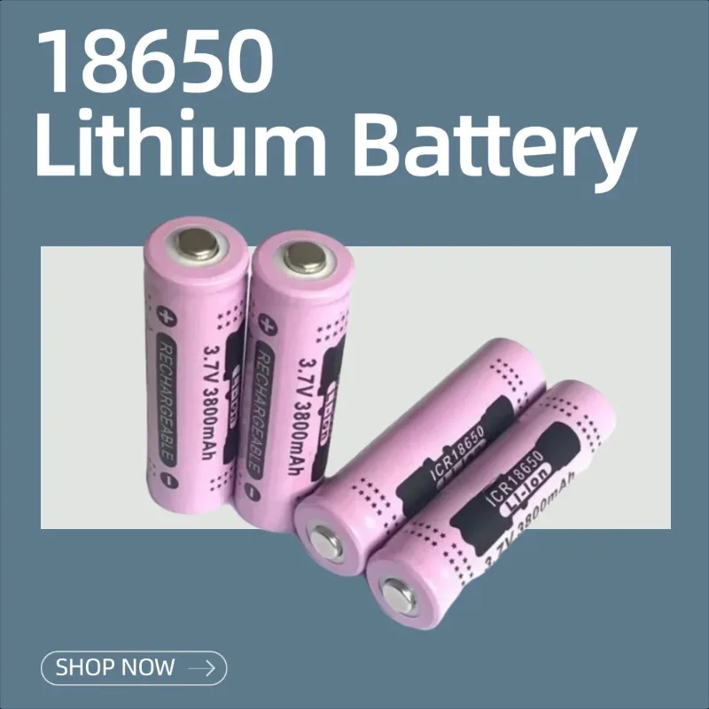 

18650 Lithium Battery 3.7V Flat Top & Pointed Top 3800mAh Digital Power Fan and Headlamp Battery