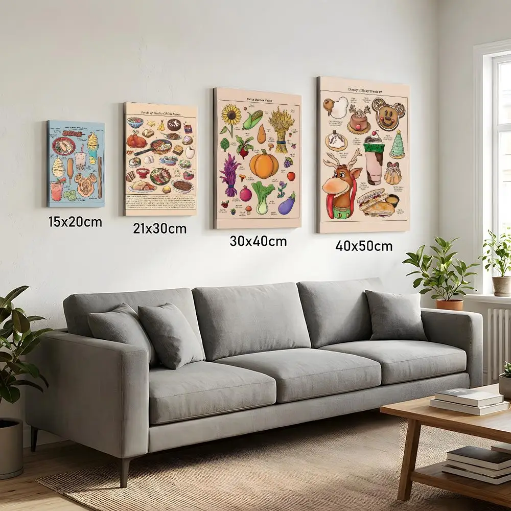 Retro Japanese Kitchen Food Framed Wall Painting Canvas Wall Art Inner Frame Waterproof Home Decor For Living Room view 3