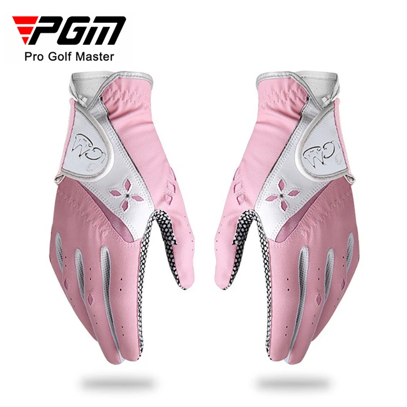

PGM 1 Pair Golf Women Gloves PU Belt Non slip Particle Outdoor Sports Glove ST020