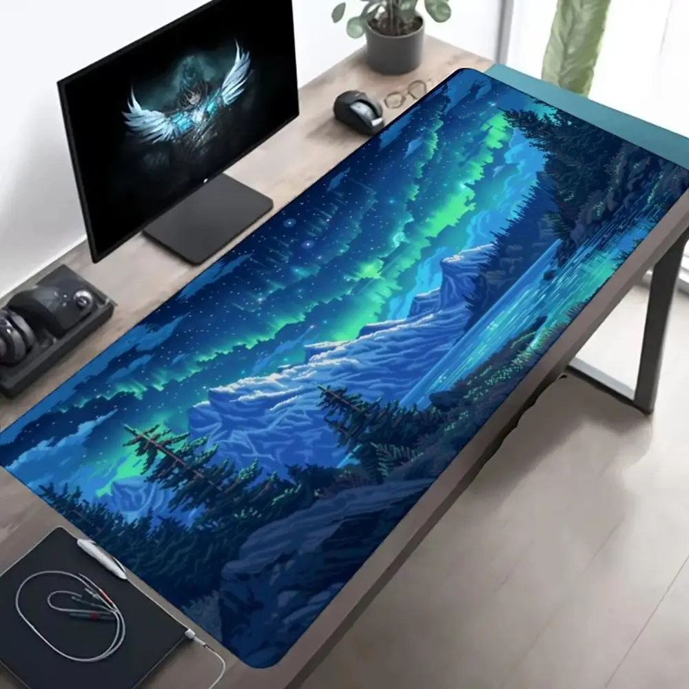 Fantasy Alien Planet Large MousePad Space Sci-fi Scenery Desk Mat NonSlip Rubber Base Gaming Keyboard Pad Desktop Decor mousepad