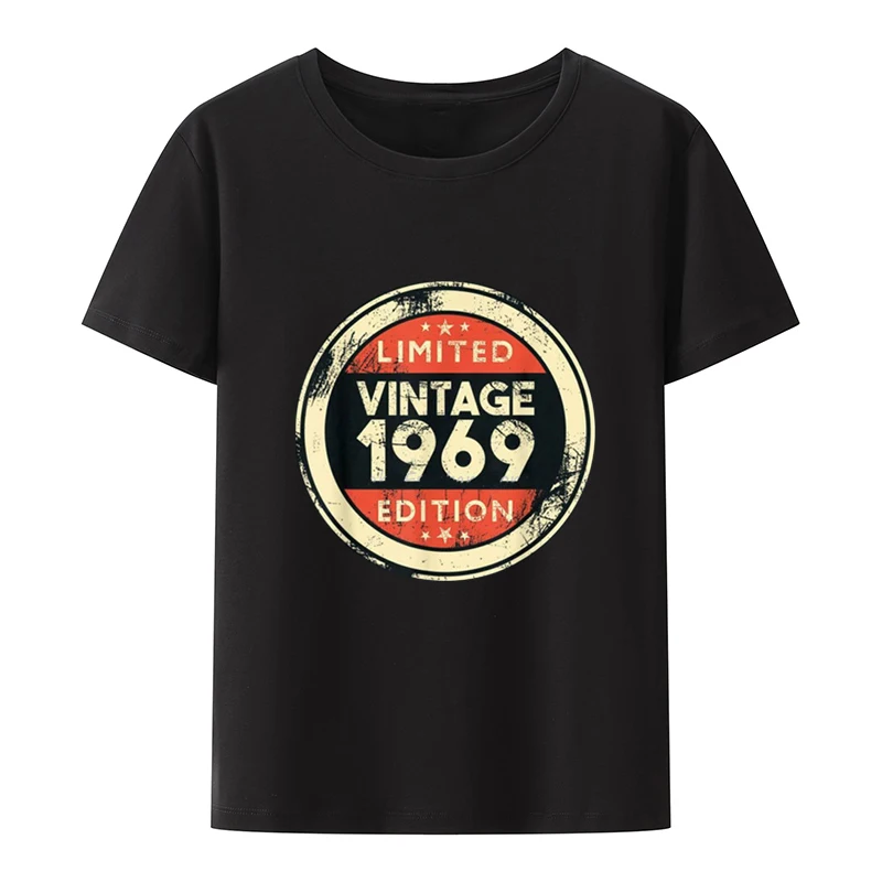 Black 50Th Birthday T-Shirt Vintage 1969 Shirt- 50 Years Old Gifts Diy Prited Tee Shirt men summer t-shirt