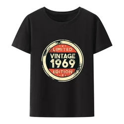 Black 50Th Birthday T-Shirt Vintage 1969 Shirt- 50 Years Old Gifts Diy Prited Tee Shirt men summer t-shirt