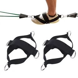 2 PCS Fitness Attachment Ankle Straps Glute Kickback Leg Exercise Abductors Resistance for Cable Machines Shoe Cover Pull Belt